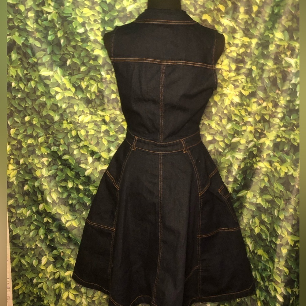 Denim Sleeveless Dress - Picture 6 of 16